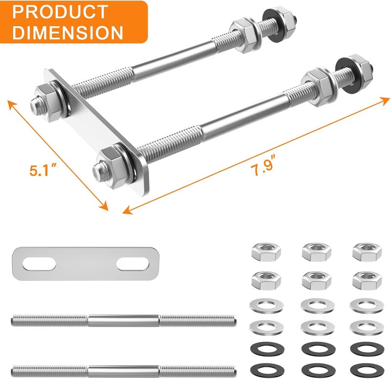 lcusepu Spare Tire Carrier, 120LBS Weight Capacity Boat Trailer Spare Tire Mount, Universal Upgrade Designed Trailer Spare Tire Holder, Fits 4 & 5 & 6 Lugs Wheels on The Various Bolt Patterns - Image 2
